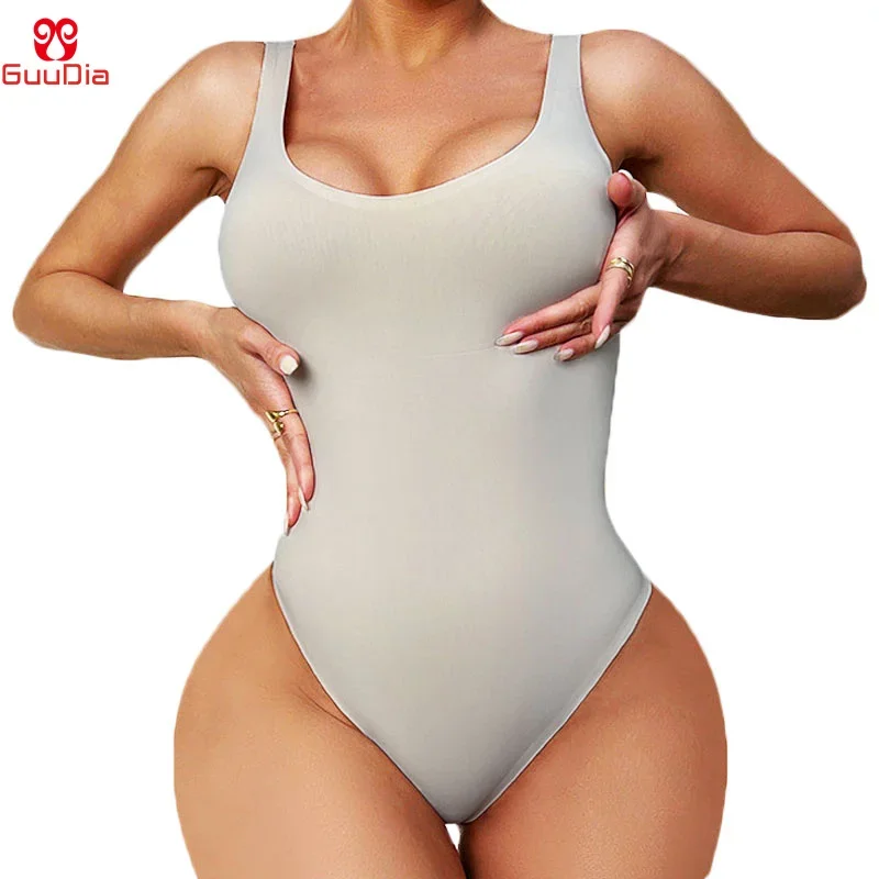 Shapewear Bodysuit Firm - GUUDIA เซ็กซี่ทองลึก U คอ Smooth OUT