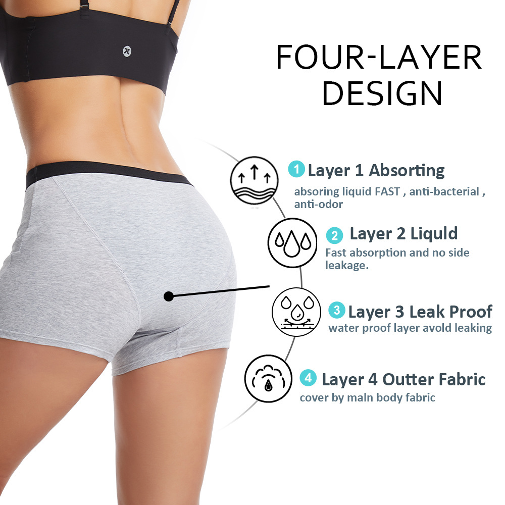 กางเกงชั้นในสำหรับผู้หญิงแบบ 4 - Period Panty Absorbent บทวิจารณ์และราคา